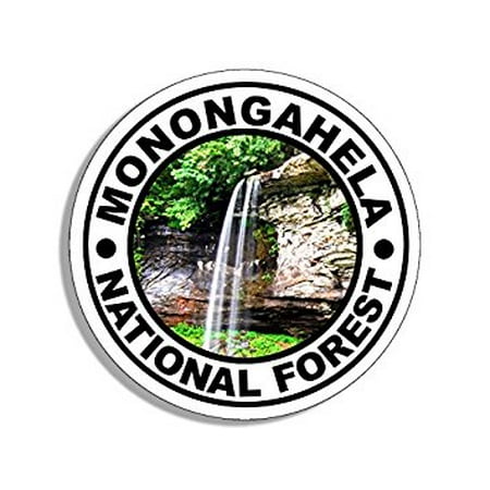 Round MONONGAHELA National Forest Sticker Decal (travel rv west virginia hike) Size: 4 x 4