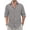 1Grey, variant on GENTS BLISS Men Linen Shirts Long Sleeve Button Down Shirts for Men Roll-up Solid Shirts with Pocket