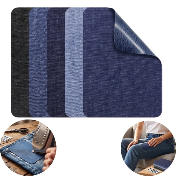 20 Pcs Iron on Patches for Jeans 5.2 x 4.1 Inch 5 Colors Iron-on Repair Patch Kit for Clothing Repair,Clothing Repair Elbow Pants Knees