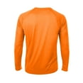 thumbnail image 5 of WTOBBY Men's Solid Color Raglan Long Sleeve Sports Top with Athletic Fit for Casual Workouts and Outdoor Activities Breathable Performance Shirt ,Orange XL, 5 of 6