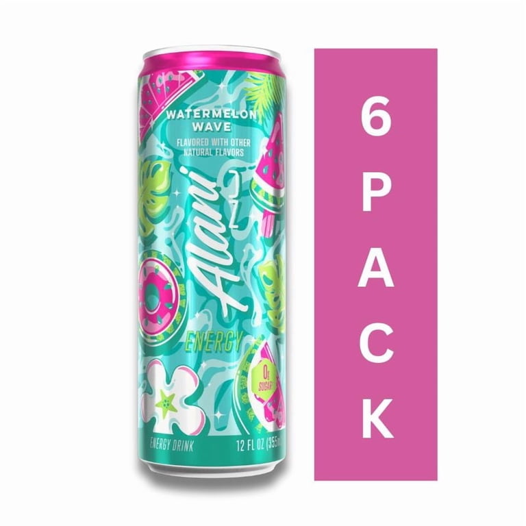 Alani Nu, Energy Drink, Watermelon Wave 12 fl oz, Low Calorie