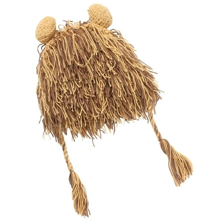 

Adorable Lion Shape Hat Plush Animal Lion Headwear Funny Cosplay Accessory