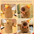 thumbnail image 2 of Cute Happy Birthday Capybara Plush Soft Capybara Stuffed Animal Kawaii Capybara Plushie Stuffed Toys Gift for Kids 13 inch, 2 of 7