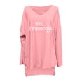 thumbnail image 4 of WREESH Womens Fashion T-Shirts Casual V Neck Print Pullover Loose Fit Long Sleeve Tops Casual Tops Blouse T-Shirt Pink, 4 of 4