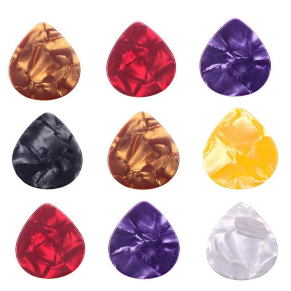 100 PCS Guitar Pick 0.46mm/ 0.71mm/ 0.96mm Celluloid Picks Plectrum for Acoustic Classic Electric Guitars Accessories for Guitar Players (Multicolor, Randomly Sent)