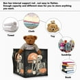 thumbnail image 5 of Home Organizer Foldable Fabric Storage Bin With Handle Skeleton Drinking Coffee, 5 of 7