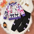 thumbnail image 2 of XUELUO Toddler Girls Outfits Sets Outfits Cartoon Print Hoodie And Pants Warm Fall Winter Clothes Children Girls 2 Piece Sets Cute, 2 of 9