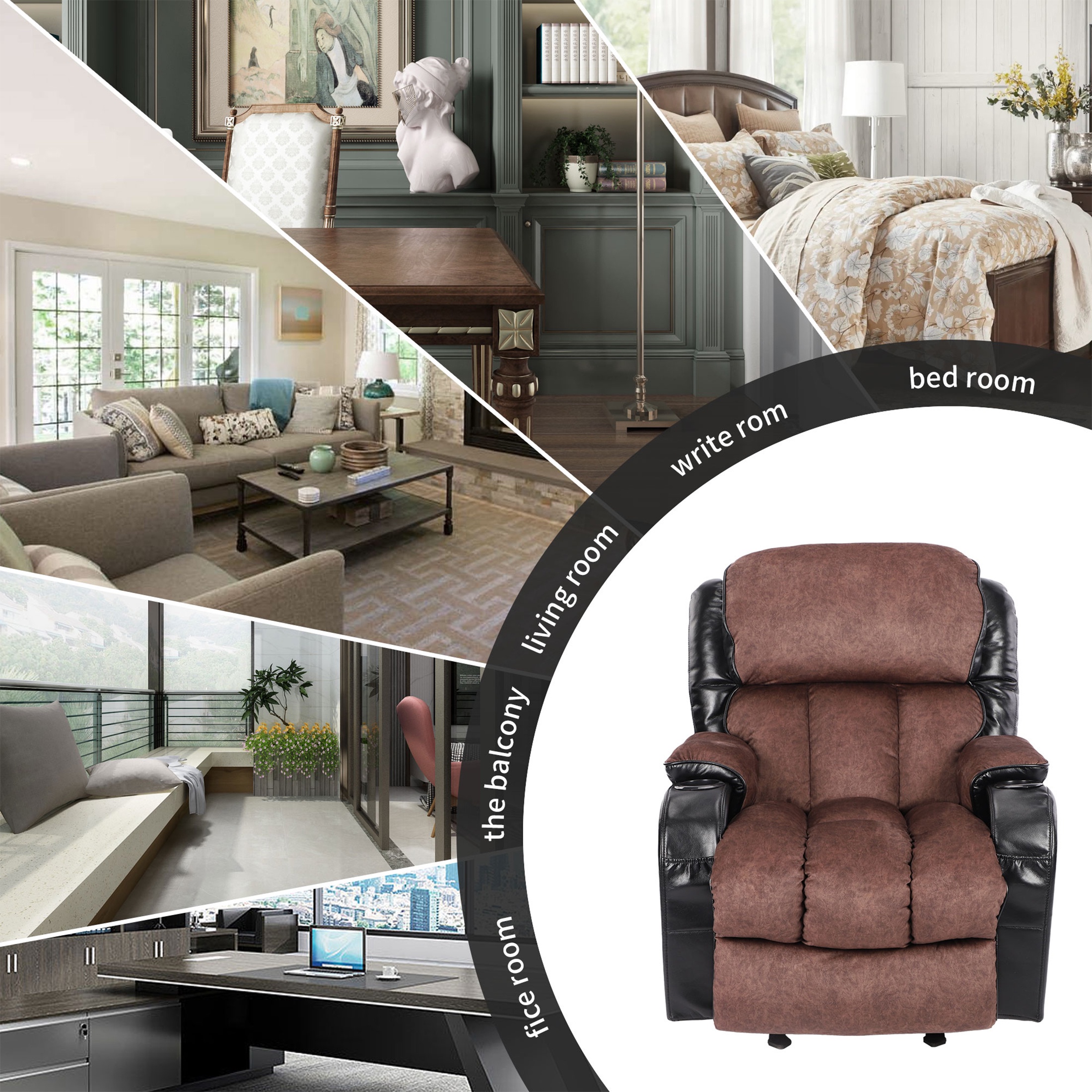 Electric Recliner Chair with Remote Control, Modern Ergonomic Lounge Recliner with Side Pocket for Adults and Elderly, Single Sofa for Living Room Home Theater, Gray