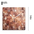 thumbnail image 2 of 14 Inch Wall Clock Battery Operated Silent Clock Decorative for Office, Kitchen, Outdoor, Living Room，Wood Plank Wall Background Painting, 2 of 4
