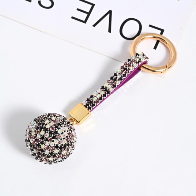 Rhinestone Ball Alloy Claw Keychain Cute Car Keychain Bag Purse Decor Pendant