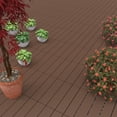 thumbnail image 6 of Pure Garden 6-Pack of Wood Plastic Composite Interlocking Deck Tiles, Brown, 6 of 8