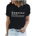 thumbnail image 1 of Xuewenshw Haut Décontracté pour Femmes, Mode, Manches Courtes, Col Rond, Tee-Shirt Long, 1 of 5