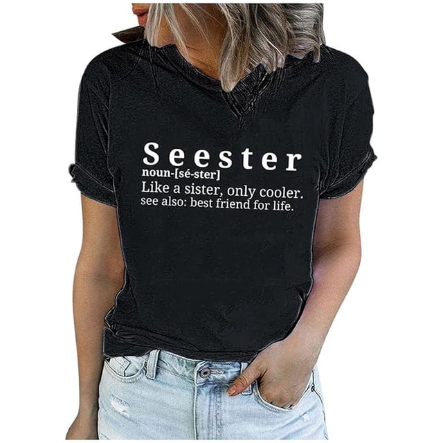 Xuewenshw Haut Décontracté pour Femmes, Mode, Manches Courtes, Col Rond, Tee-Shirt Long