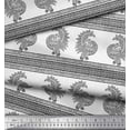 thumbnail image 3 of Soimoi Tissu Poly Georgette Imprimé Paon 1 Yard 42 Pouces de Large, 3 of 3