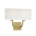 thumbnail image 3 of Warm Brass Two Light Wall Sconce from the Rhodes Collection, 3 of 5