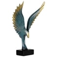 thumbnail image 1 of Estatua de ala de águila de resina de estilo retro, figuras para dormitorio, decoración de mesa, manualidades Azul, 1 of 9