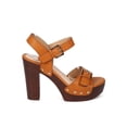 thumbnail image 2 of Women Leatherette Block Heel Sandal - Party, Dressy, Summer - Buckled Chunky Heel - GE63 By Alrisco, 2 of 5