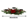 thumbnail image 5 of AuroraX Iron 3 Wick Candle Holder Tall Christmas Decorations,Artificial Wreath Decorative Tray Candle Holder with 3 Taper,Home Dining Room Bedroom Table Centerpiece Decor, 5 of 5