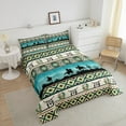 thumbnail image 4 of Erosebridal Western Cowboy Bedding Queen Comforter Set, Aztec Geometry Down Comforter, Dream Catcher Decor, Reversible 3pcs, 4 of 8