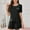 Black(New), variant on PNTUTB Women's Summer Casual Homewear Round Neck Pocket Short Sleeve Top and Shorts Solid Color Pajama Set
