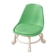 thumbnail image 4 of Taburete con ruedas bajo Taburete corto con respaldo Silla giratoria de 360 degree Taburete con ruedas pequeño Asiento de cuero PU resistente al desgaste Verde perfecl Asiento rodante bajo, 4 of 8