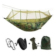 Camping Hammock with Mosquito Net Lightweight Double Hammock Portable Hammocks for Indoor Outdoor Hiking Camping Backpacking Travel Backyard Beach