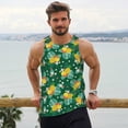 thumbnail image 6 of Zufioo Tropical Fruit Print Men's Vest, Sleeveless Quick-drying Muscle T-shirt, Suitable for Sports Fitness, Home Leisure Wear-, 6 of 7