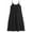 Black, variant on Tqcoqu Women's Linen Cami Midi Dress,Adjustable Straps Pleated Sleeveless Casual Summer Dresses,Black Women's S-XXXL
