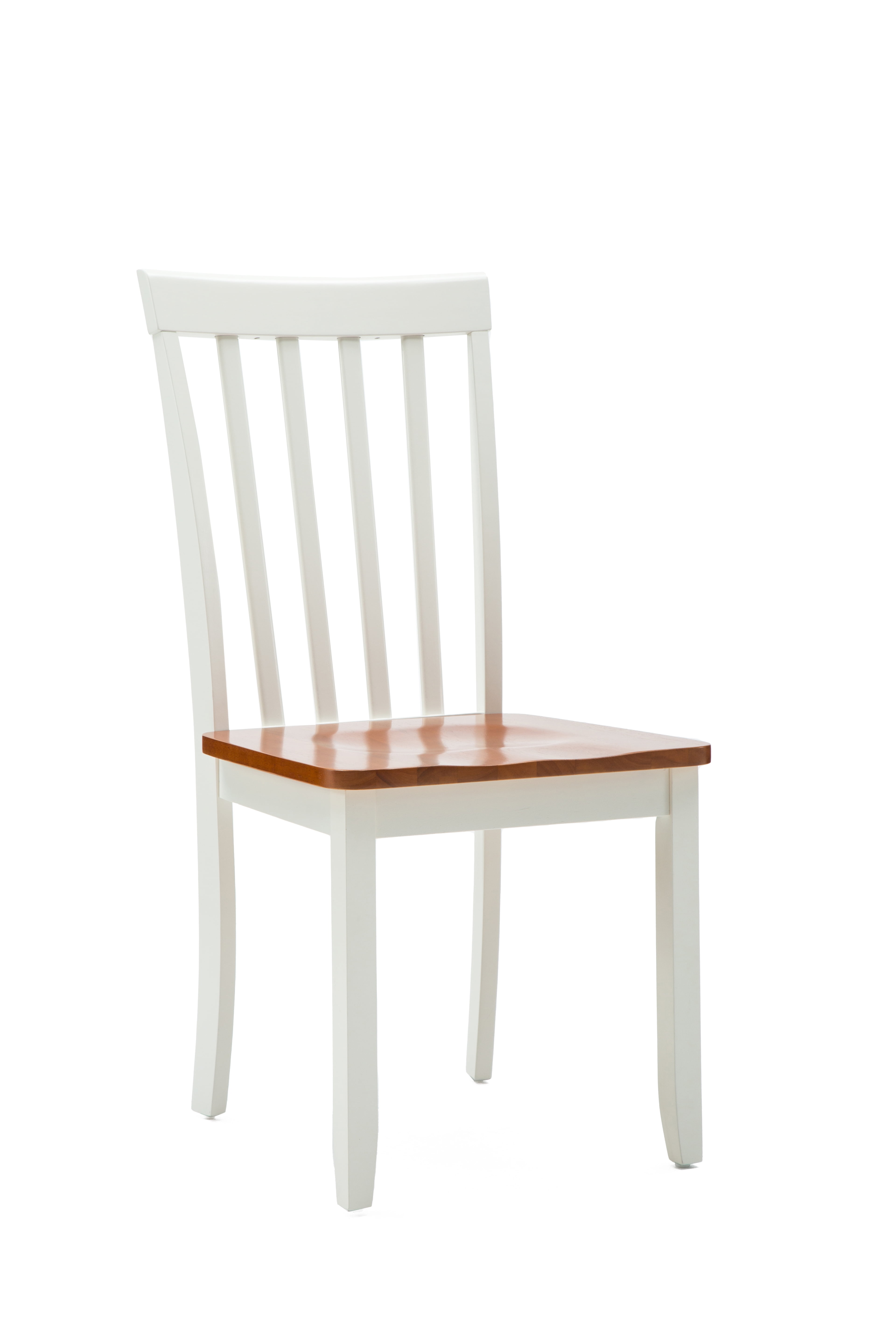 Boraam Bloomington High Back Wood Dining Room Chairs, Set of 2, Cream/Honey Oak Finish