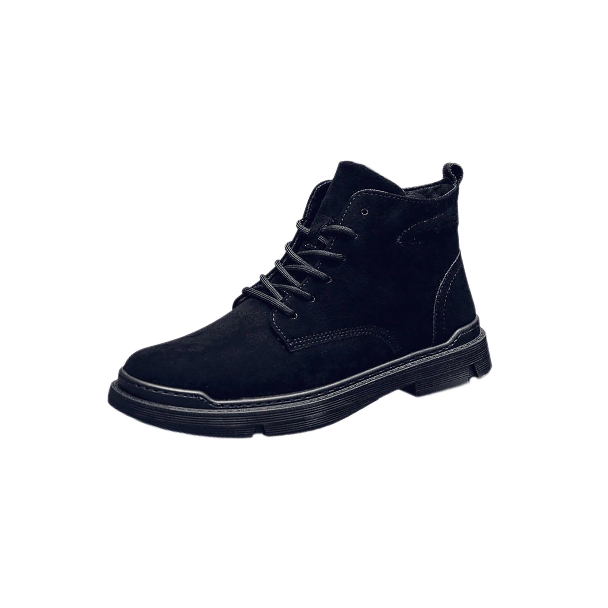 Black lace up work boots best sale