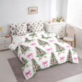 thumbnail image 3 of Manfei Xmas Tree Twin Bedding Sets 7-Piece for Kids Teens Girls,Pink Ribbon Bow Bedding Comforter Set Microfiber,Merry Christmas Breathable Sheet Sets,Microfiber Bedroom Decor,Reversible, 3 of 8
