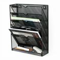thumbnail image 2 of Pallet File Manager - Wall Mounted Document Tray, 5-Tier Storage Shelf for Office and Home (Black), 2 of 5