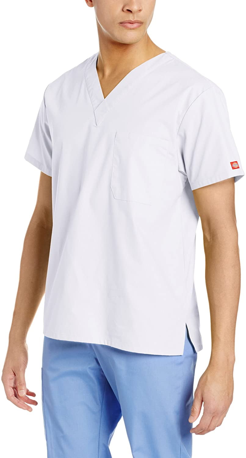 Dickies Men's Big & Tall VNeck Scrub Top, White, 3XLarge Walmart Canada