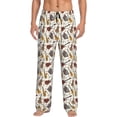 thumbnail image 2 of Lsque Guitar Print Men's Pajama Pants, Lounge Pant - Comfortable Home Wear,Elastic Waistband, Stylish Design-Medium, 2 of 9