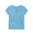 thumbnail image 6 of Babysbule Women's V Neck Button Placket Short Sleeve Henley T Shirt, Casual Loose Fit Top for Daily All Season Wear, 6 of 6