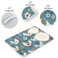 thumbnail image 4 of Flowers and Chicken Dish Drying Mat Microfiber Kitchen Pad Large Counter Absorbent Dish Mats Drainer Rack 18"x24", 4 of 7