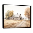 thumbnail image 2 of Designart "Minimalist Landscape With Barn Scenery" Barn Floater Framed Wall Decor, 2 of 5