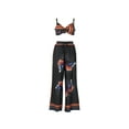 thumbnail image 1 of ZAXARRA Women Clothes Set White Butterfly Printed Pattern Tops and Long Pants, 1 of 7
