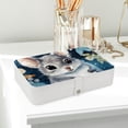 thumbnail image 6 of Animal Elegant PU Leather Jewelry Box with Removable Compartment and Earring Holder - Decorative Storage Box - Portable, 6 of 6