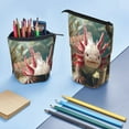 thumbnail image 4 of Xecao Colorful Axolotl Underwater Print Telescopic Pencil Bag Pen Holder Pop Up Stationery Case Stand-up Retractable Transformer Bag Standing Organizer, 4 of 6