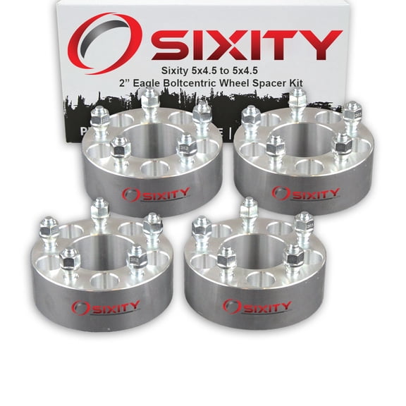 Sixity Auto 4 pc 2" 5x4.5 Wheel Spacers compatible with Eagle Talon Vision M12x1.5mm 1.25in Studs Lugs