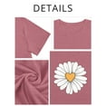 thumbnail image 4 of XCHQRTI Daisy T Shirts Women Plus Size Graphic Tshirts Casual Short Sleeve Oversized Tee, 4 of 7