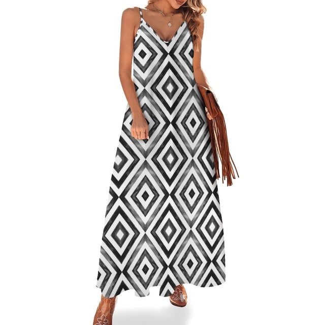 Arcadia acuarela diamantes - vestido negro sin mangas vestidos mujer 2024 vestido de verano verano
