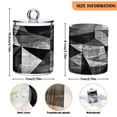 thumbnail image 3 of 2 Pack Qtip Holder Dispenser Modern Geometric Sketch Art Clear Plastic Storage Apothecary Jars for Cotton Swabs Balls Pads Floss, 3 of 7