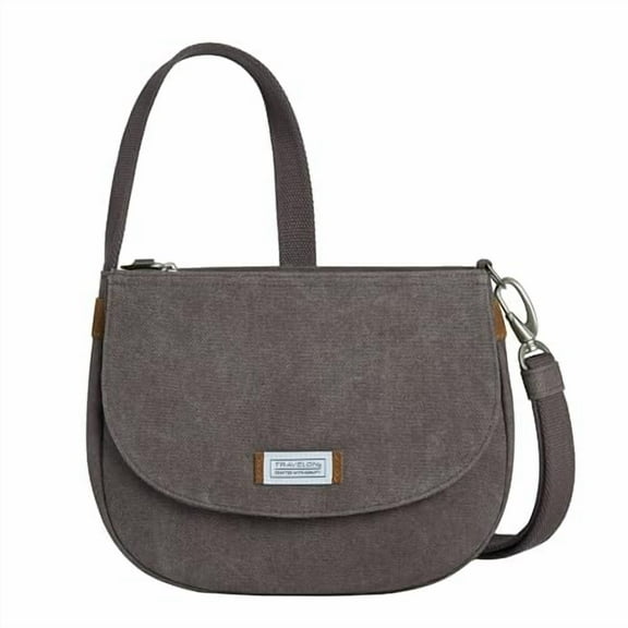 Travelon Heritage Anti-Theft Saddle Crossbody, Pewter