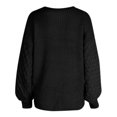 thumbnail image 3 of Vedolay Womens 2023 Sweaters Women's 2023 Pullover Sweaters Long Sleeve Knit Lightweight Crew Neck Fall Tops,Black XL, 3 of 4