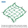 thumbnail image 3 of Unique Bargains 15x15' Extendable Motorcycle Cargo Net Luggage Debris Tie Down Net with Hooks Green 2 Pack, 3 of 6