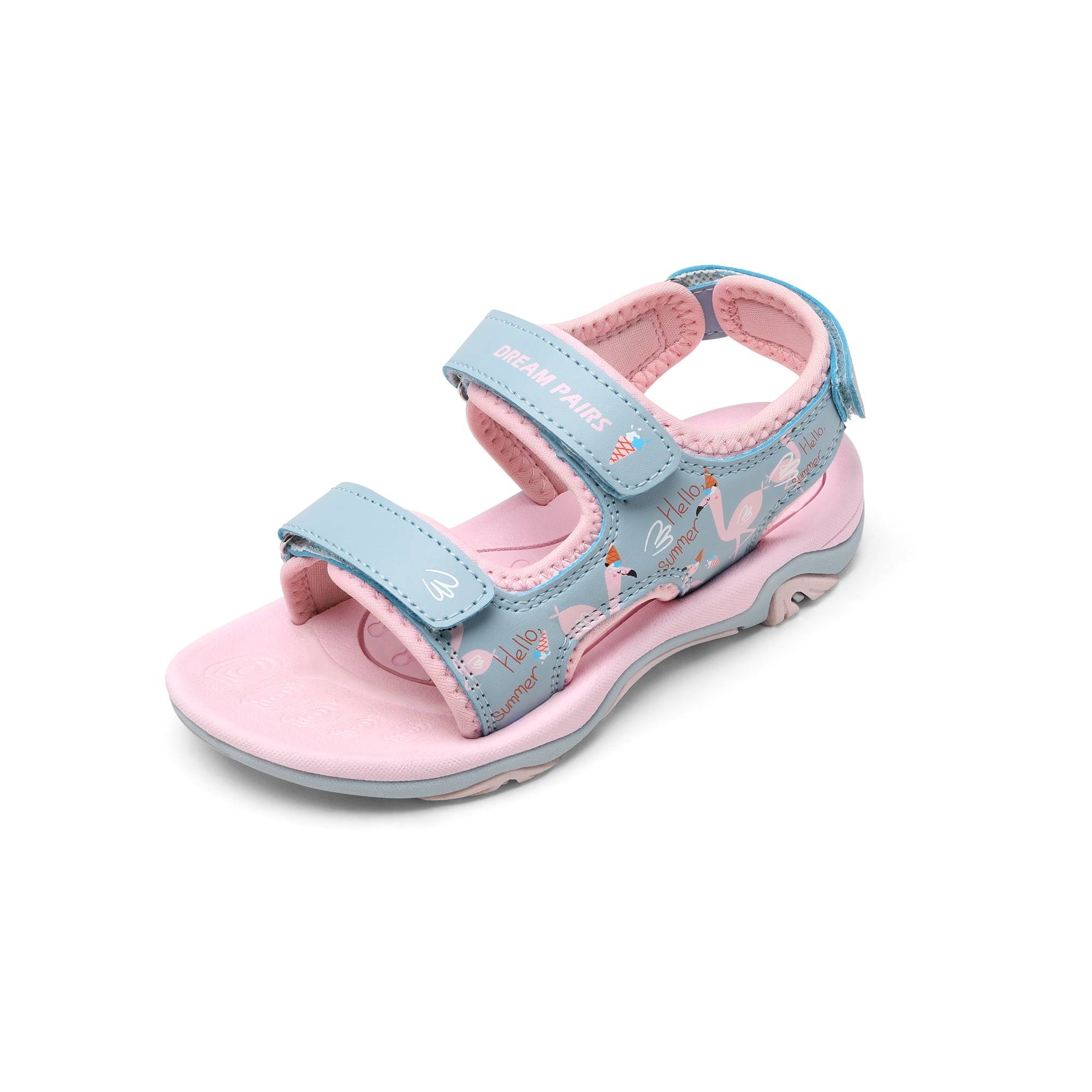 New girl's kids Fuchsia blink blink comfort casual open toe sandals summer 