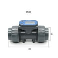 thumbnail image 2 of DN25-DN80 Water Flow Meter, LCD Digital Display Flowmeter, PVC Pipe Liquid Water For Farm Garden Irrigation ,Good Performance, 2 of 7