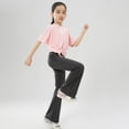 thumbnail image 4 of GYRATEDREAM Girls Flare Leggings Yoga Bootcut Pants High Waisted Bell Bottoms Athletic Workout Dance Pants for 5-6T, 4 of 9